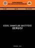 GÜZEL SANATLAR ENSTİTÜSÜ DERGİSİ JOURNAL OF THE FINE ARTS INSTITUTE GSED-40