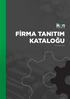 FİRMA TANITIM KATALOĞU.