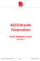 ACCO Brands Corporation. Kısıtlı Maddeler Listesi Revizyon 3