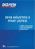 2018 AĞUSTOS-3 FİYAT LİSTESİ