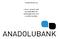 ANADOLUBANK A.Ş. 1 OCAK - 30 EYLÜL 2010 ARA DÖNEMĐNE AĐT KONSOLĐDE OLMAYAN FAALĐYET RAPORU