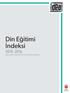 Din Eğitimi İndeksi Eğitim-Öğretim Döneminde Temel Din Eğitimi Göstergeleri