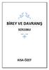 BİREY VE DAVRANIŞ SOS106U KISA ÖZET