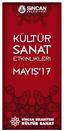 KÜLTÜR. SANAT ETKiNLiKLERi MAYIS 17