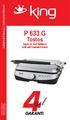 P 633 G Tostos Izgara ve Tost Makinesi Grill and Sandwich Maker