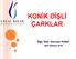 KONİK DİŞLİ ÇARKLAR. Öğr. Gör. Korcan FIRAT. CBÜ Akhisar MYO