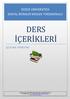 DERS İ ÇERİ KLERİ DÜZCE ÜNİVERSİTESİ SOSYAL BİLİMLER MESLEK YÜKSEKOKULU İŞLETME YÖNETİMİ