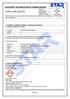 MALZEME GÜVENLİK BİLGİ FORMU(MSDS) GBF NO 0007 YAYIN TARİHİ 10/10/2013