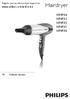 Hairdryer HP4984 HP4983 HP4982 HP4981 HP Register your product and get support at. Kullanım kılavuzu