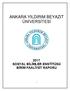 ANKARA YILDIRIM BEYAZIT ÜNİVERSİTESİ 2017 SOSYAL BİLİMLER ENSTİTÜSÜ BİRİM FAALİYET RAPORU