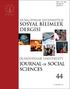 DUMLUPINAR ÜNİVERSİTESİ SOSYAL BİLİMLER DERGİSİ DUMLUPINAR UNIVERSITY JOURNAL OF SOCIAL SCIENCES DPUJSS. Sayı: 44 Nisan Number 44 April 2015