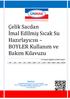 Çelik Sacdan İmal Edilmiş Sıcak Su Hazırlayıcısı BOYLER Kullanım ve Bakım Kılavuzu