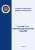 TÜRKİYE CUMHURİYETİ ANKARA ÜNİVERSİTESİ 2014 MALİ YILI PERFORMANS PROGRAMI TASARISI