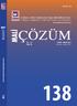 ÇÖZÜM MALİ İSTANBUL SERBEST MUHASEBECİ MALİ MÜŞAVİRLER ODASI ISTANBUL CHAMBER OF CERTIFIED PUBLIC ACCOUNTANTS ISSN YIL: 26 YEAR: 26