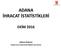 ADANA İHRACAT İSTATİSTİKLERİ