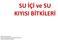 SU İÇİ ve SU KIYISI BİTKİLERİ. Öğr.Gör.Hande ASLAN Ankara Üniversitesi Kalecik Meslek Yüksekokulu Peyzaj ve Süs Bitkileri Programı