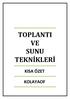 TOPLANTI VE SUNU TEKNİKLERİ