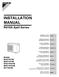 INSTALLATION MANUAL. R410A Split Series. Models RXS71FV1B RKS71FV1B RXS71FAV1B RKS71FAV1B RX71GV1B. Installation manual R410A Split series