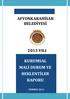 AFYONKARAHİSAR BELEDİYESİ 2013 YILI KURUMSAL MALİ DURUM VE BEKLENTİLER RAPORU