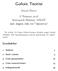 Galois Teorisi. David Pierce. Matematik Bölümü, MSGSÜ mat.msgsu.edu.tr/~dpierce/