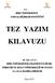 T.C. SİİRT ÜNİVERSİTESİ SOSYAL BİLİMLER ENSTİTÜSÜ TEZ YAZIM KILAVUZU