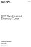 UHF Synthesized Diversity Tuner