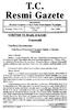 T.C. Resmi Gazete. Başbakanlık Mevzuatı Geliştirme ve Yayın Genel Müdürlüğünce Yayımlanır. 9 Mayıs 1997 CUMA. Yönetmelik