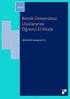Bozok Üniversitesi Uluslararası Öğrenci El Kitabı Akademik Yılı
