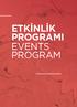 ETKİNLİK PROGRAMI EVENTS PROGRAM