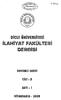 1 201.(2_. DiCLE ÜNiVERSiTESi 1 1 TF LE 1. a a 11 a E 1 1. HAKEMli DERGi. CilT: X SAYI: 1. DiYARBAKlR 2008