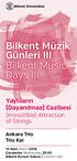 Bilkent Müzik Günleri III Bilkent Music Days III