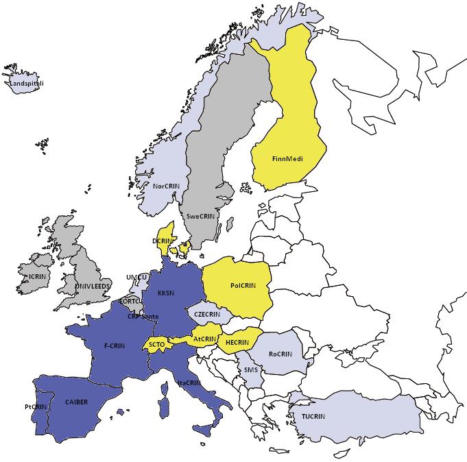 ECRIN-IA Projesi (2012-2015) ECRIN-ERIC MEMBER COUNTRIES FRANCE GERMANY ITALY PORTUGAL SPAIN SCIENTIFIC PARTNERS NON MEMBERS Austria - MUW (for AtCRIN) Denmark - RH (for DCRIN) Finland- Finn-Medi