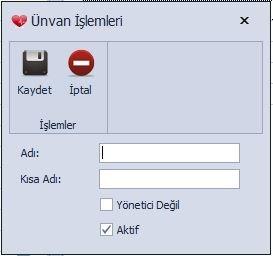 Sisteme yeni bir departman eklemek veya var olan bir departmanı düzenlemek için kullanılan ekrandır.