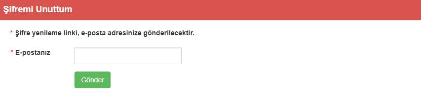 Ekran Görüntüsü 3: Yeni Üyelik Sayfası Sayfaya ilgili bilgiler girilerek üye kaydı gerçekleşir. Üye bilgileri kaydedildikten sonra üyenin e-posta adresine aktivasyon maili gönderilir.