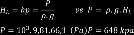 1.3. BORULARDA AKIŞ KAYIPLARI Borularda akış kayıplarını hesaplamak için en kullanışlı formüllerden biri Darcy-Weisbach denklemidir (Darcy eşitliği olarak da bilinir). Burada; (1.