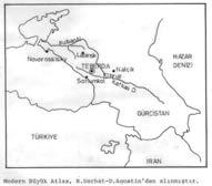 EKLER Harita 1: Karaçaylıların Teberda dan Türkiye