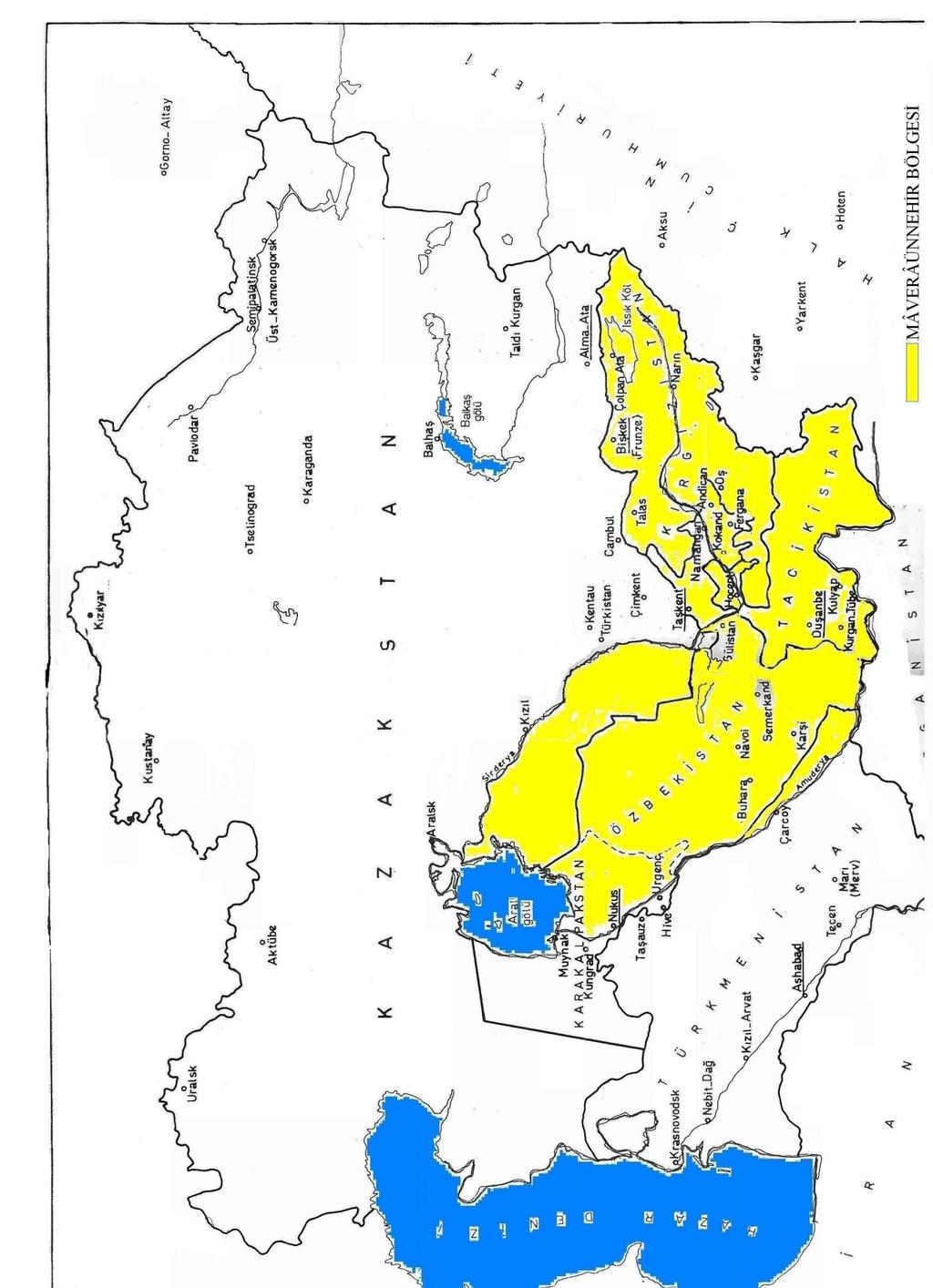 Ek:1 Mâverâünnehir Bölge Haritası 1 1 Devlet, Nadir, Doğuştan