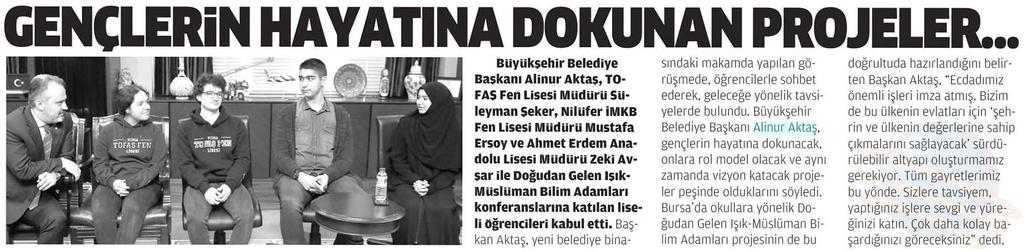 GENÇLERIN HAYATINA DOKUNAN PROJELER.