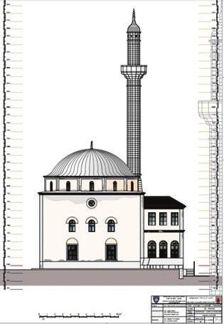 Çarşı Camii kesiti (Drançolli, 2019)