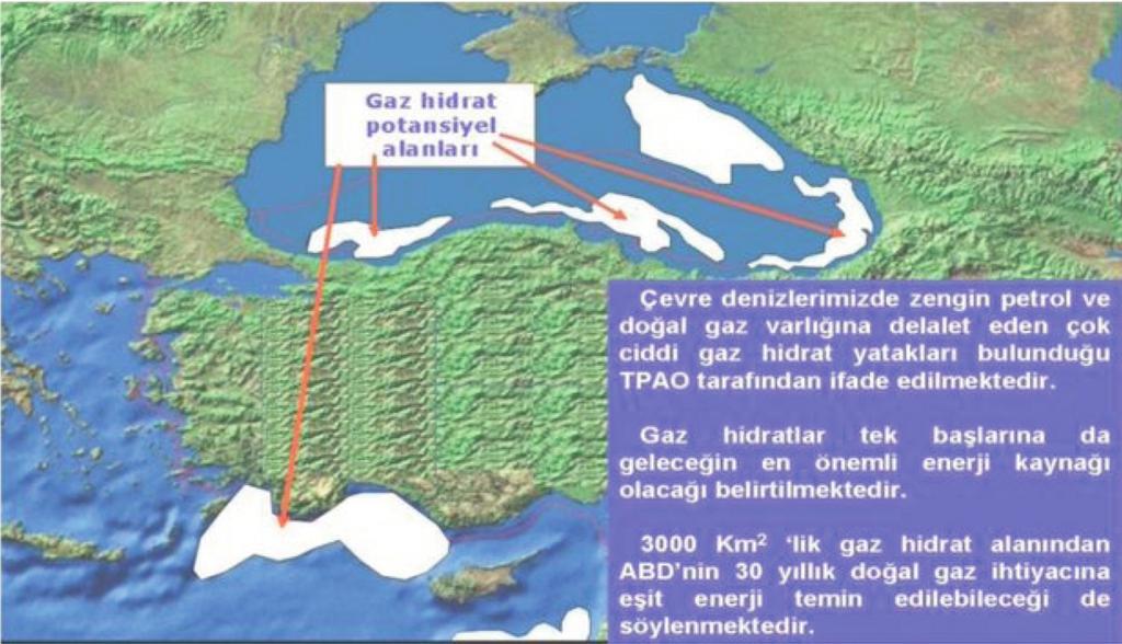 5 Şekil 1 Türk Karasularında Gaz Hidrat Yatakları Kaynak: Bahçeşehir Üniversitesi Enerji Sistemleri Mühendisliği ne kadarının üretilebilir olduğu tam netlik kazanmış değildir.