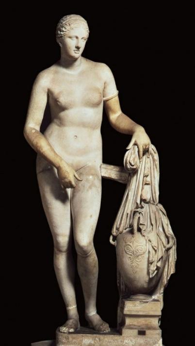 Ellen Altfest in Eserlerinde Öne Çıkan Yaklaşımlar: Temsiliyet ve Psikolojik Etkiler Görsel 1. Praxiteles in Knidos Aphroditesi, M.Ö. 360-330, (Soldaki resim). Görsel 2.