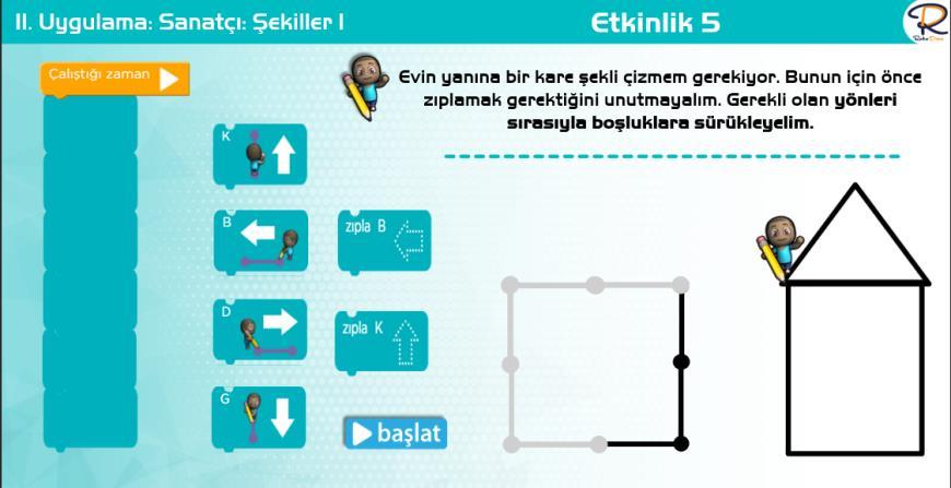 Zıpla komutunu tanır. Kazanım 6.