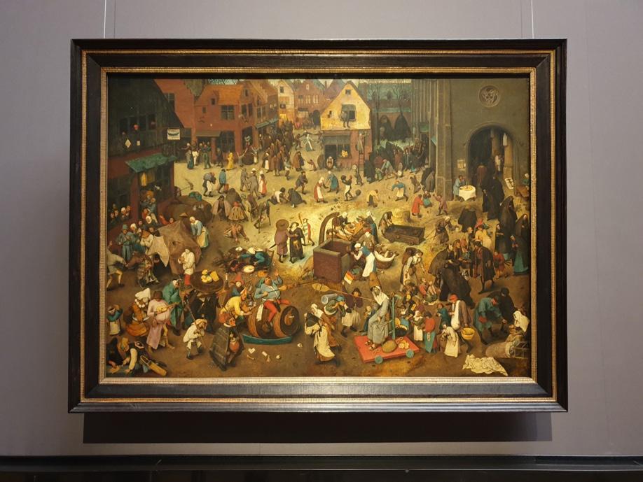 P. Bruegel esasen, bu mevsim içerikli resimlerinde, kırsal kesim insanının neler yaptığını da zengin bir konu olarak işlemiştir. Çiftçileri, hasatçıları, avcıları iş başındayken görürüz.