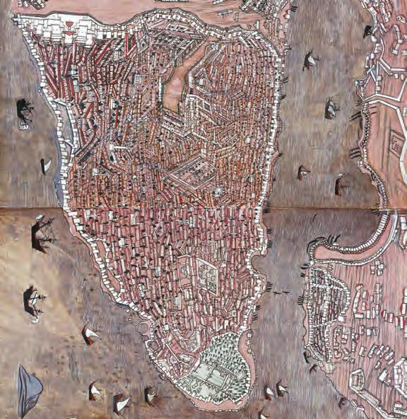 yüzyılın İstanbul unda 8 dükkânda çalışan 15 kişilik bir haritacı esnafı mevcuttu. Ancak bunlardan bize intikal eden İstanbul haritası bulunmamaktadır. Kâtib Çelebi nin (ö.