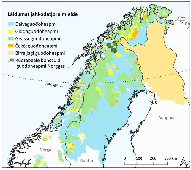 2. Riikkaid siste ja daid gaskkas leat stuorra erohusat Guohtumiid geavaheamis jahkodatjoru mielde leat erohusat sihke riikkaid siste ja daid gaskkas.