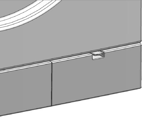 4.3.11 Yükleme kapağı kilidi Makinenin yükleme kapağında, su seviyesinin uygun olmadığı durumlarda kapağın açılmasını önleyen bir kilit sistemi bulunmaktadır.