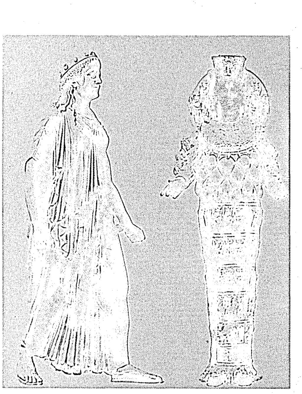 ŞEYTAN Solda, avcı Artemis, Yunanistan, IÖ dördüncü yüzyıl. (Mansell Collection'ın izniyle, Londra). Sağda, Efes'li Artemis, Efes, IÖ ya da IS birinci yüzyıl. (Alinari Baglioni'nin izniyle, Floransa).