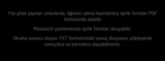 Okuma sonucu oluşan TXT