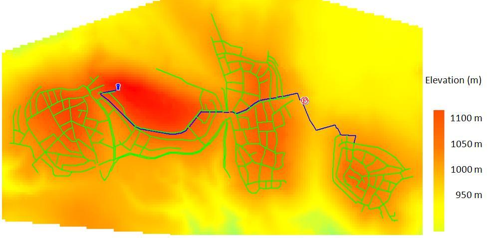 Figure 4.1. General Layout of N8-3 Network The characteristic of topography varies among the N8-3 network.