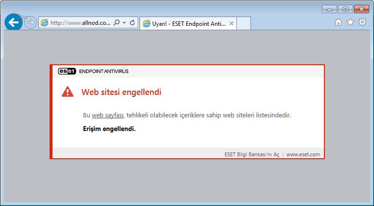 Resimli talimatlar Aşağıdaki ESET Bilgi Bankası makaleleri sadece İngilizce dilinde mevcuttur: ESET Endpoint Antivirus ürününde bağımsız bir iş istasyonunda güvenilir web sitesinin engellemesini
